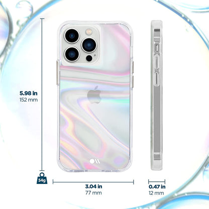 - SOAP Bubble - Case for Iphone 13 Pro - Iridescent Design - 10 Ft Drop Protection - 6.1 Inch - Soap Bubble
